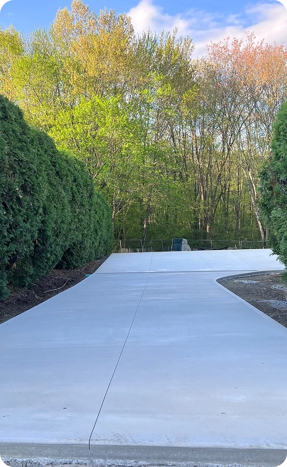 Concrete Driveway Services showcases a beautiful concrete driveway.